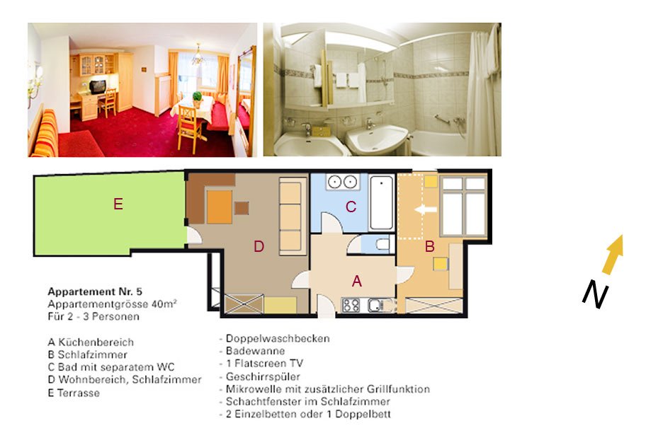 Appartement Nummer 5 - Appartements Andera - Lech am Arlberg